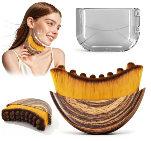 FaceForm Face Brush for Sculpting & Drainage – Facial Massager, Promotes Detox & Lift – Soft Bristles, Improves Skin Glow, Includes Travel Case